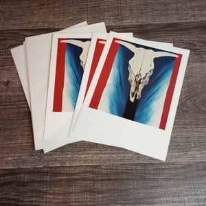 3‎ greetings cards with envelopes Georgia O'keeffe art